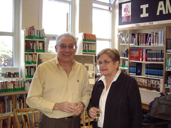 Bernie Praw and Pat Wagner have both been waiting 12 years for the work to start. Bernie as a former teacher and principal and Pat as parent and long time Governing Board member. You may also remember Pat from the 2005 Reunion - she was part of the organizing committee and probably sold some of you a tee-shirt or mug that weekend.