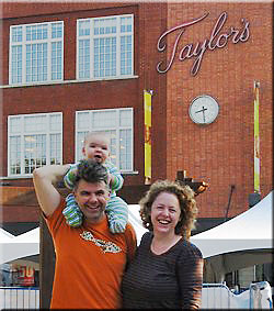 Laurie, her husband, James, and their six-month-old, Allan, during Saint-Lambert Days last month.